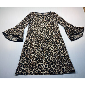 Roz & Ali Brand New Women's Leopard Dress Size S (0430)